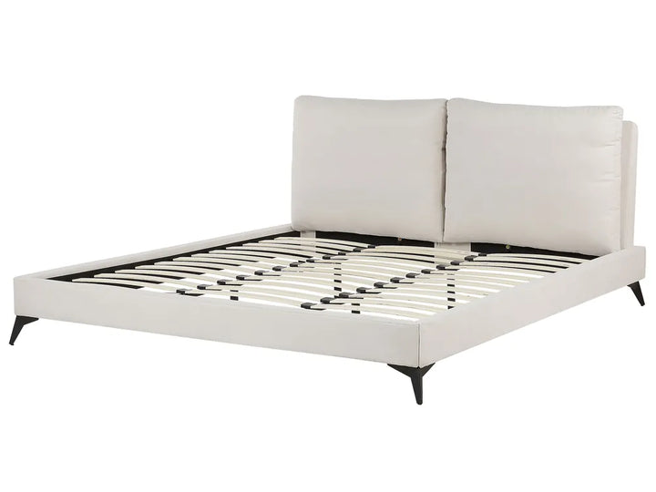Bed Chenille 180 x 200 cm (EU Super King) Light Beige Avren