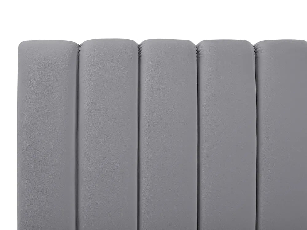 Bed Velvet 140 x 200 cm (EU Double) Grey Charleston