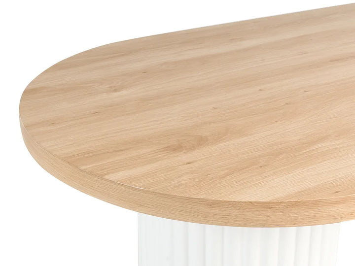 Dining Table Light Brown/ White 180 cm 90 cm Vannie
