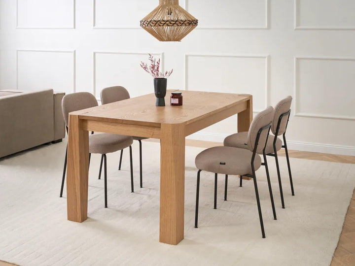 Extending Dining Table Light Ash Wood 160/200 cm 90 cm Heitger