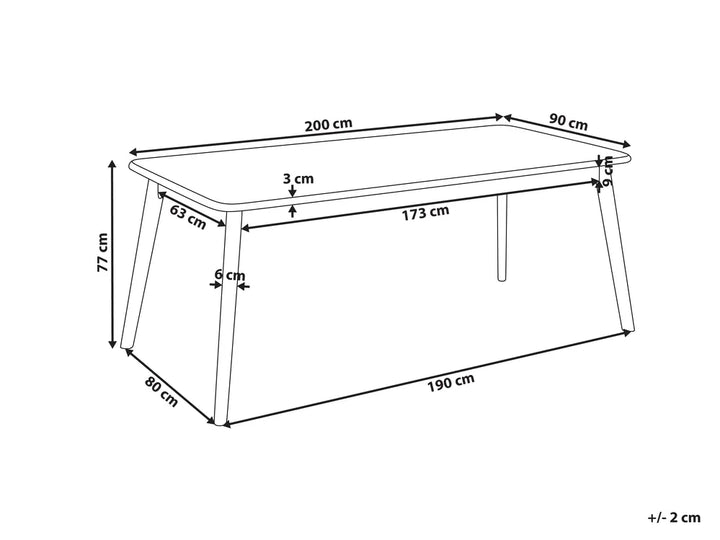Dining Table Dark Oak 200 cm 90 cm Cialan