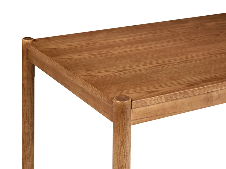 Wooden table with a white background