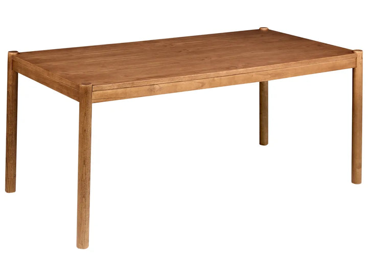 Wooden table on a white background