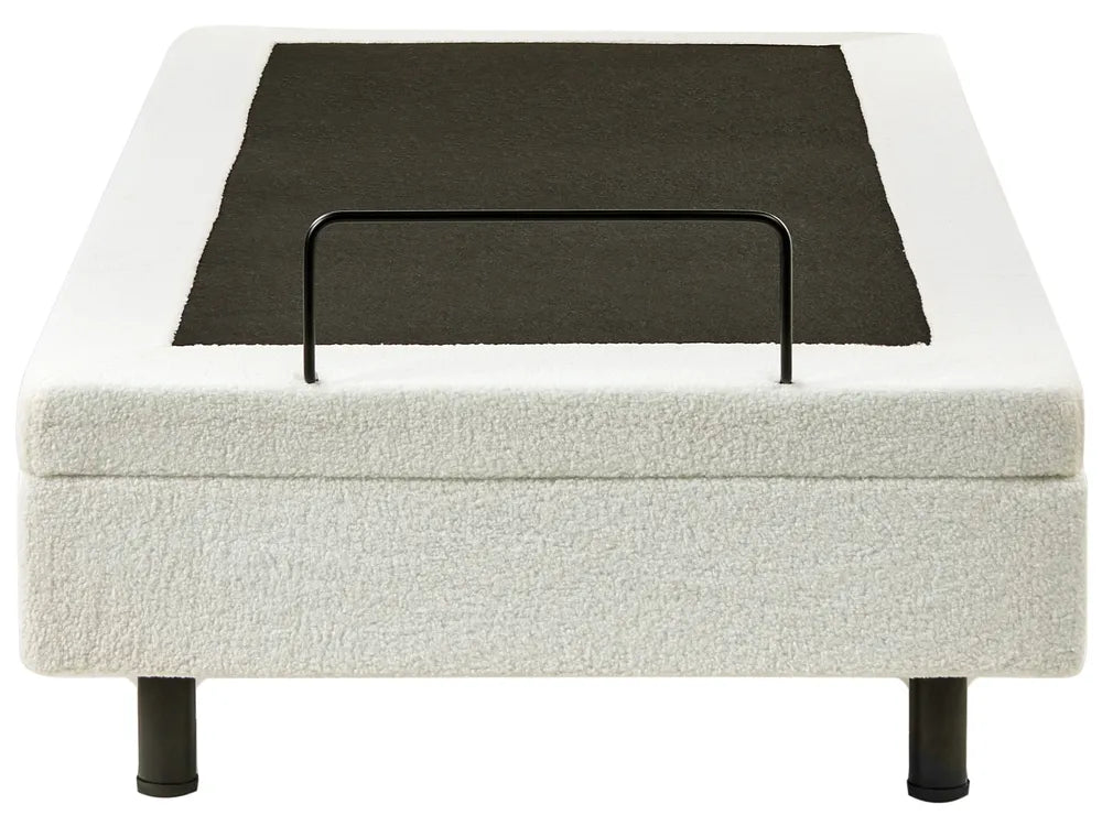 Adjustable Bed without Headboard Boucle 90 x 200 cm (EU Single) Off-White Fehi