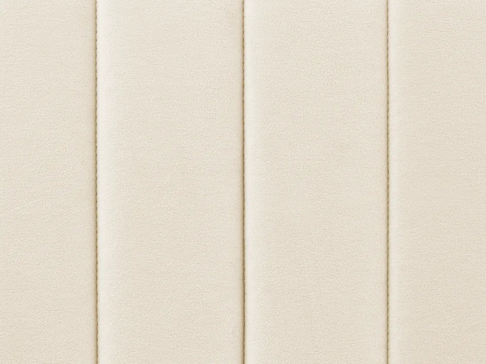 Bed Velvet 140 x 200 cm (EU Double) Light Beige Shila