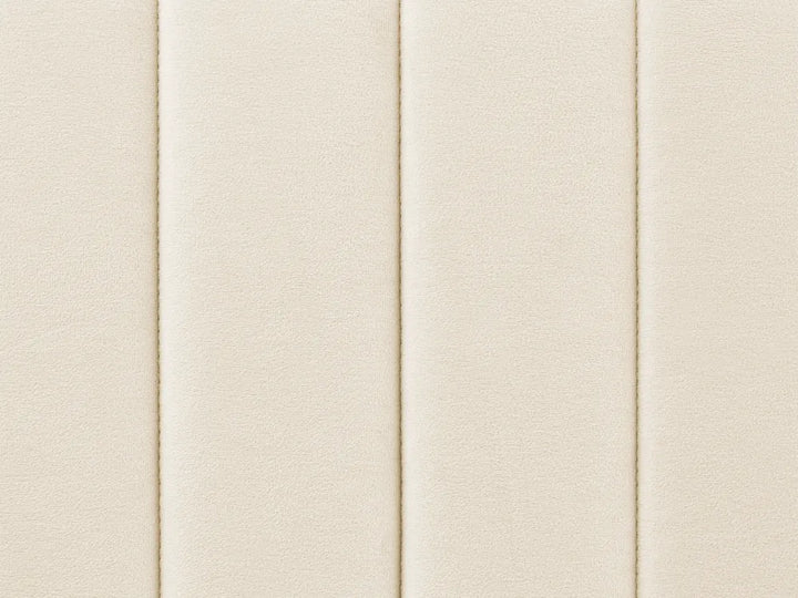 Bed Velvet 140 x 200 cm (EU Double) Light Beige Shila