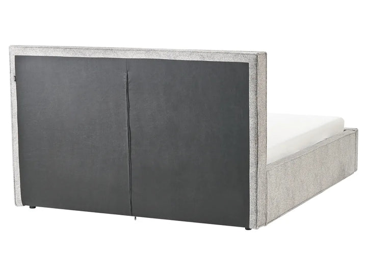 Ottoman Bed Velour Knit 160 x 200 cm (EU King Size) Black/ White Alberts
