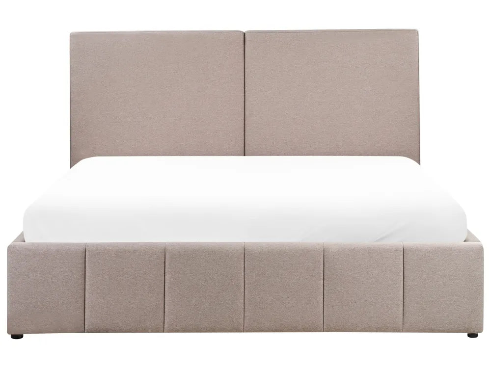 Ottoman Bed Fabric 180 x 200 cm (EU Super King) Taupe Emery