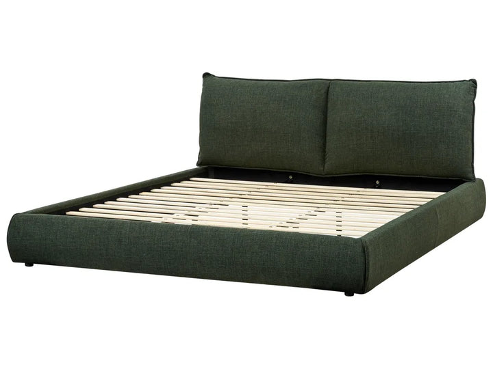 Modern super king bed with slatted base