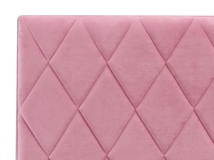Ottoman Bed Velvet 180 x 200 cm (EU Super King) Pink Orlando