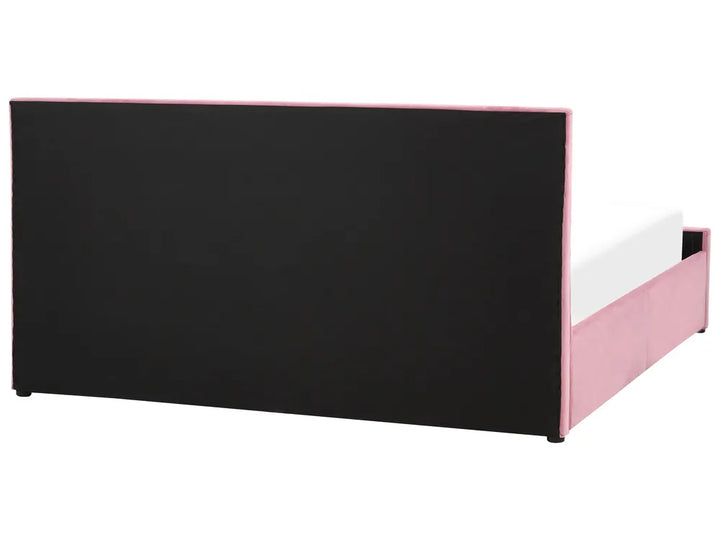 Ottoman Bed Velvet 180 x 200 cm (EU Super King) Pink Orlando