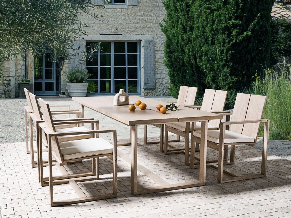 Azzanello Garden Dining Table  230 cm 100 cm Acacia Wood Light Brown
