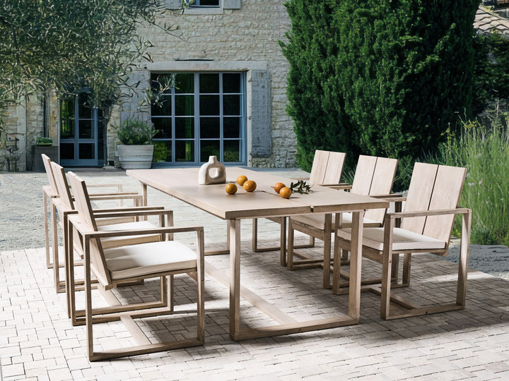 Azzanello Garden Dining Table  230 cm 100 cm Acacia Wood Light Brown
