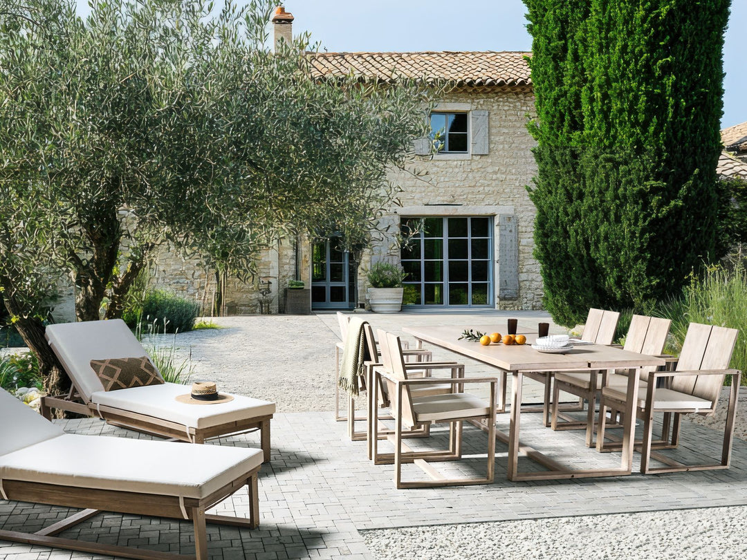 Azzanello Garden Dining Table  230 cm 100 cm Acacia Wood Light Brown