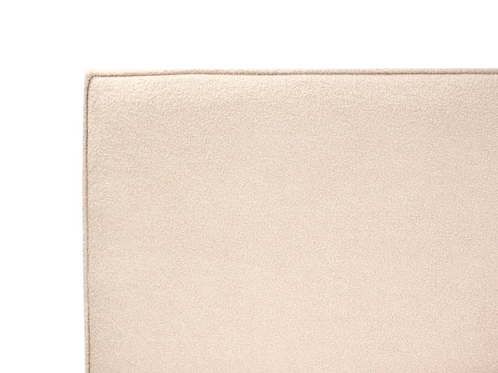 Bed Boucle 140 x 200 cm (EU Double) Beige Selina