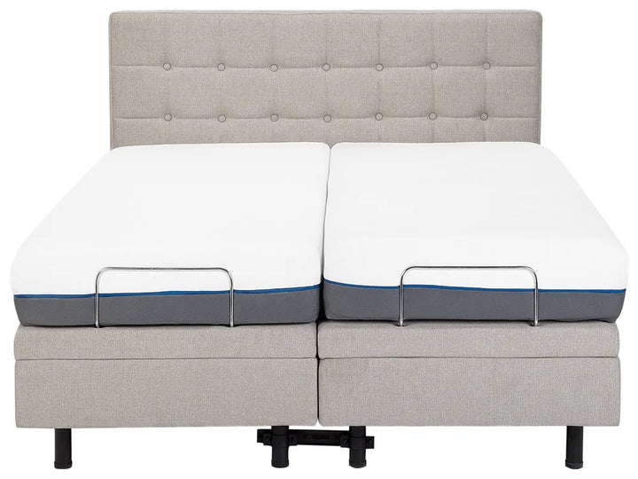 Adjustable Bed Fabric 160 x 200 cm (EU King Size) Beige Fehi
