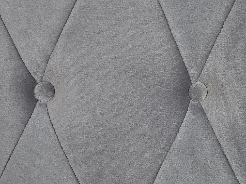 Bed Velvet 180 x 200 cm (EU Super King) Light Grey Masad