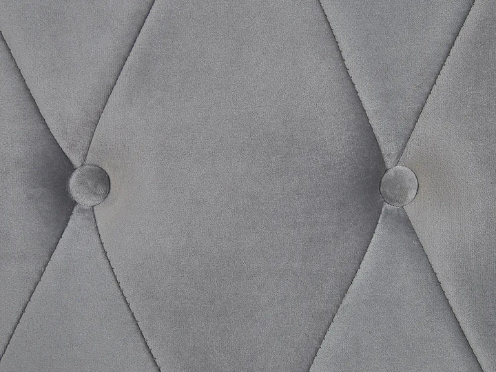 Bed Velvet 180 x 200 cm (EU Super King) Light Grey Masad