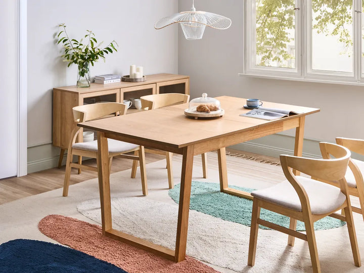 Extending Dining Table Light Ash Wood 160/200 cm 95 cm Baeumel