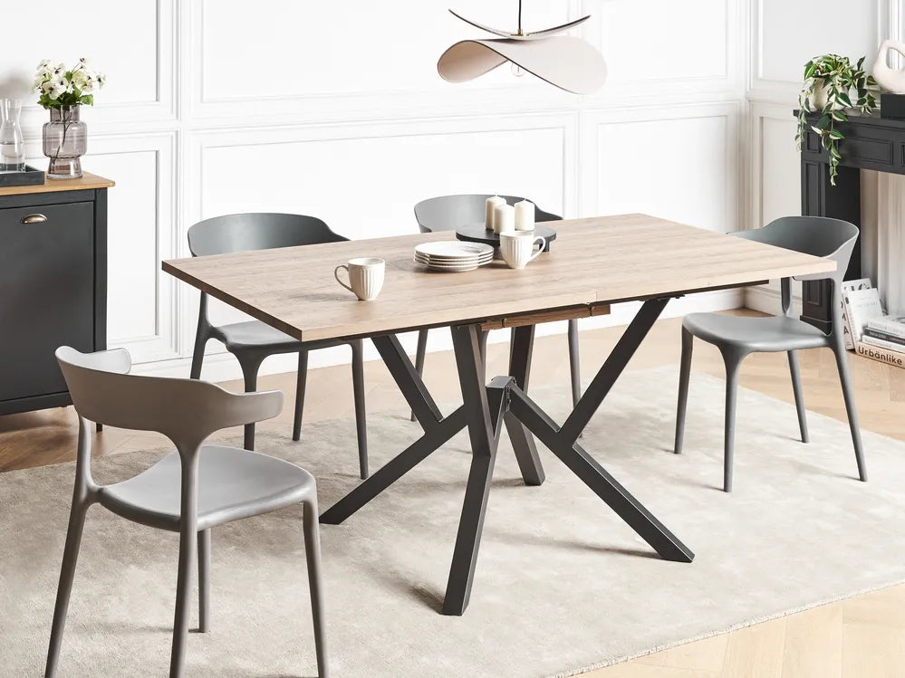 Extending Dining Table Light Brown 160/200 cm 90 cm Seita