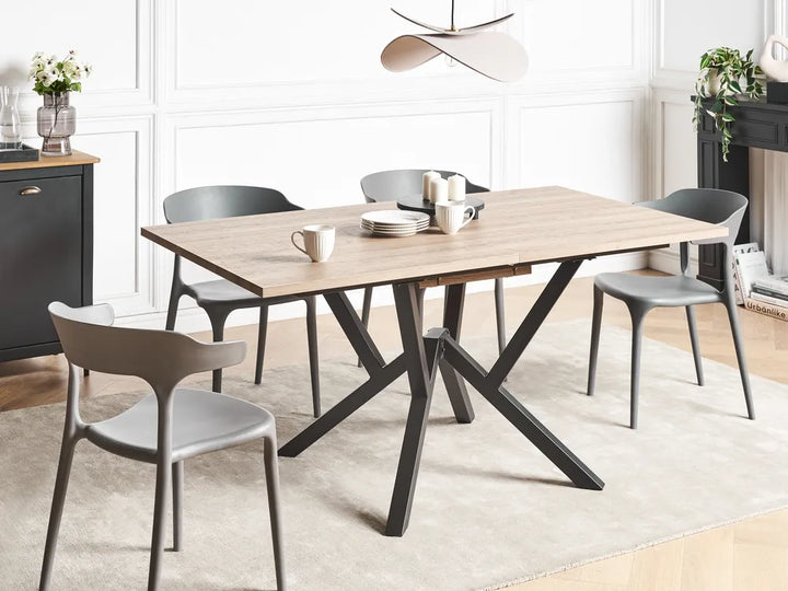 Extending Dining Table Light Brown 160/200 cm 90 cm Seita