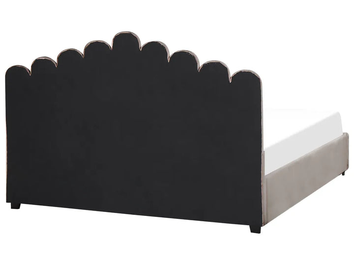 Ottoman Bed Velvet 180 x 200 cm (EU Super King) Taupe Stauton