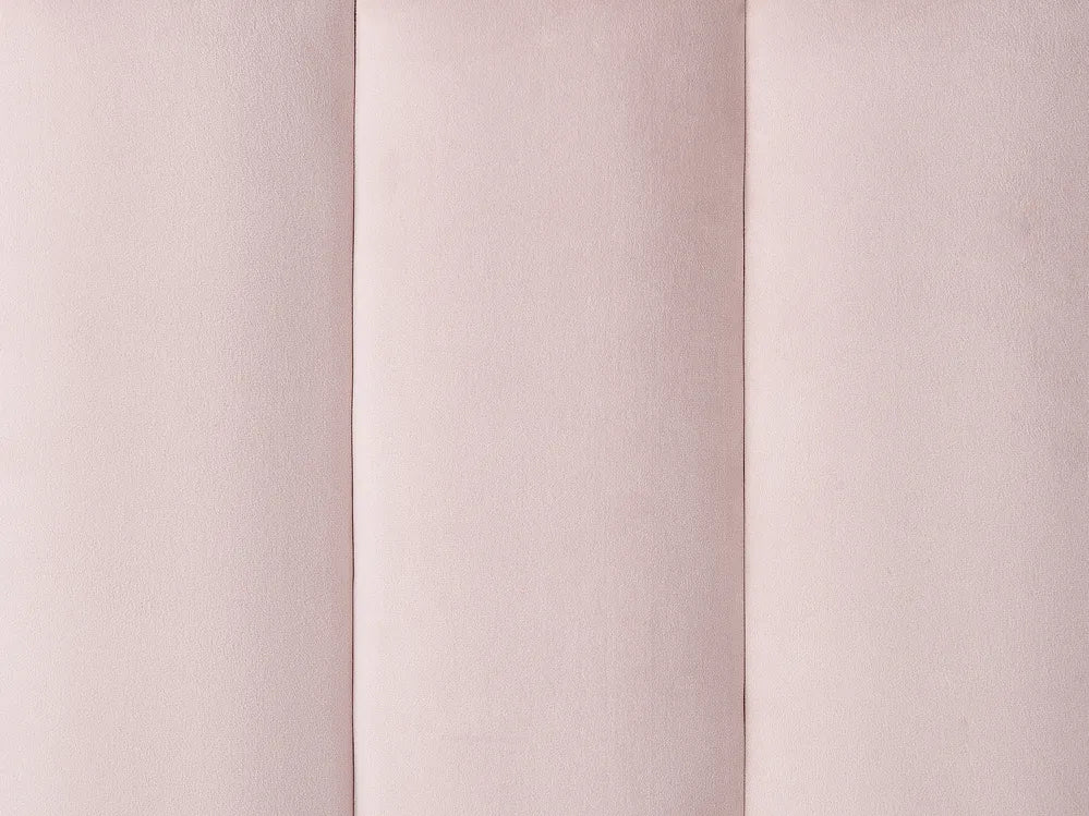 Bed Velvet 140 x 200 cm (EU Double) Pastel Pink Henley