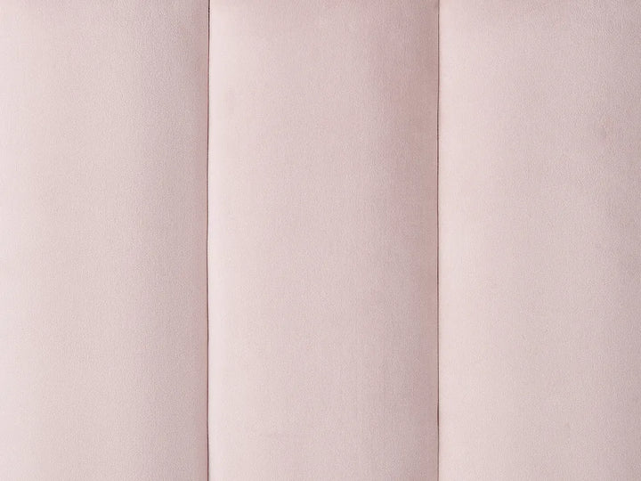 Bed Velvet 140 x 200 cm (EU Double) Pastel Pink Henley