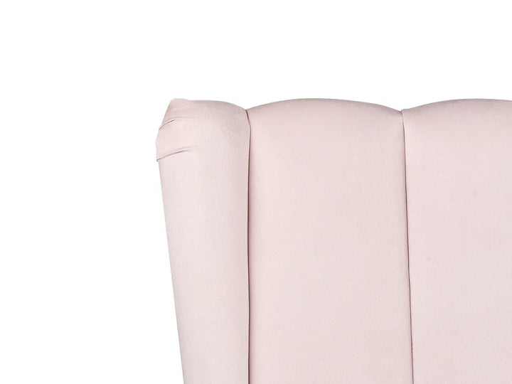 Bed Velvet 140 x 200 cm (EU Double) Pastel Pink Henley