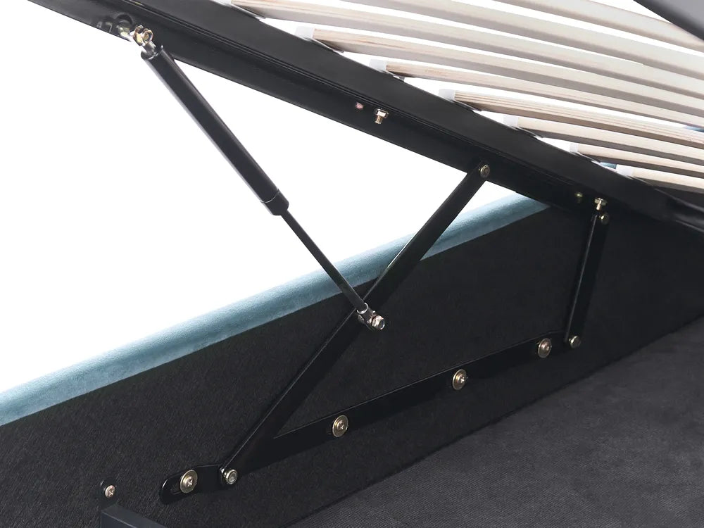 Kids Ottoman Bed Crown Velvet 90 x 200 cm (EU Single) Blue Holly
