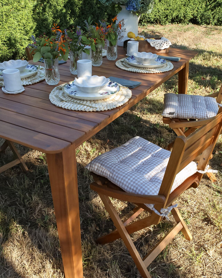 Fornelli Garden Dining Table 180 cm 90 cm Acacia Wood Brown