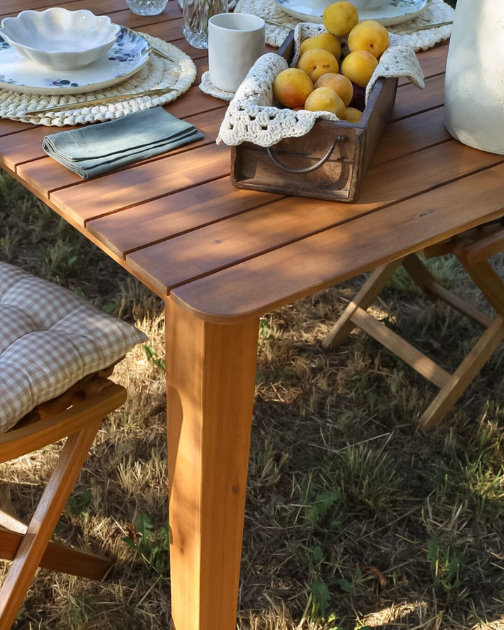 Fornelli Garden Dining Table 180 cm 90 cm Acacia Wood Brown