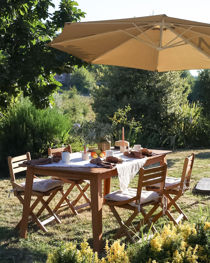 Fornelli Garden Dining Table 180 cm 90 cm Acacia Wood Brown