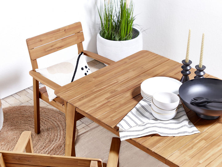 Fornelli Garden Dining Table 180 cm 90 cm Acacia Wood Brown