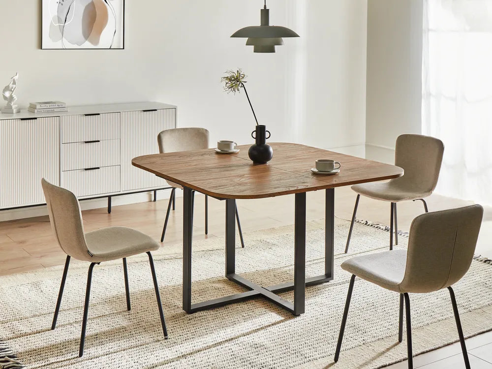Extending Dining Table Brown 120/160 cm 120 cm Bende