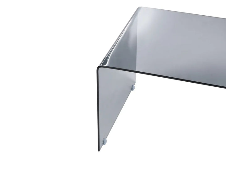 Set of 2 Side Tables Tempered Glass Black Navaro