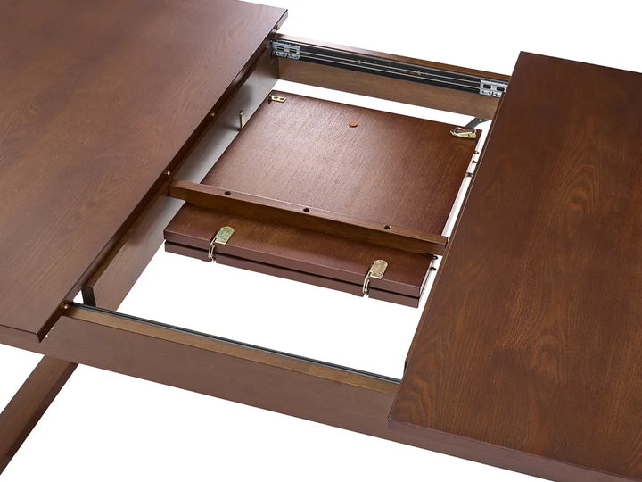Extending Dining Table Dark Ash Wood 160/200 cm 95 cm Baeumel