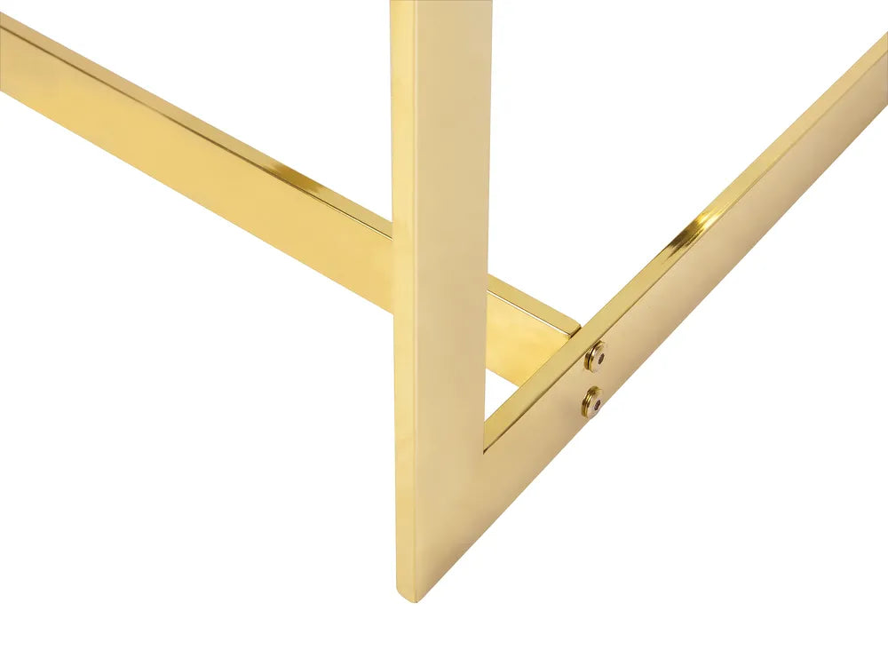 Coffee Table Tempered Glass Gold Matanna