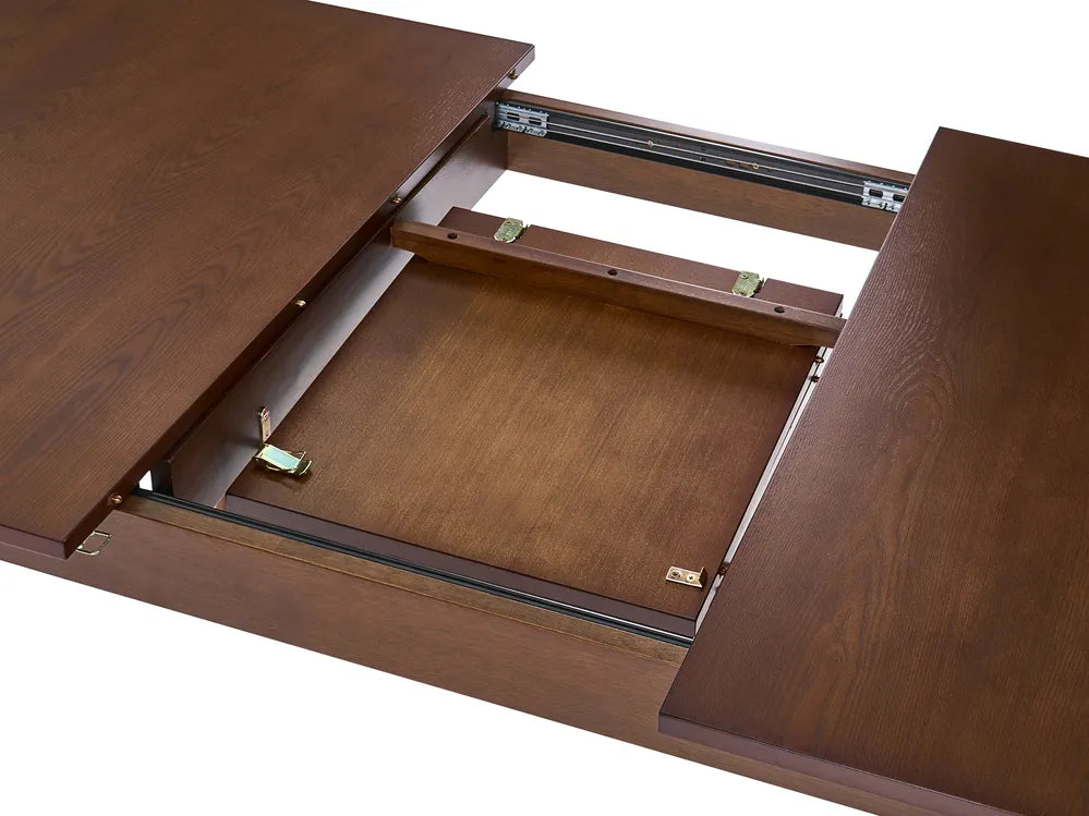 Extending Dining Table Dark Ash Wood 180/220 cm 90 cm Enley