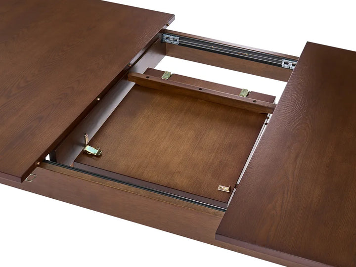 Extending Dining Table Dark Ash Wood 180/220 cm 90 cm Enley