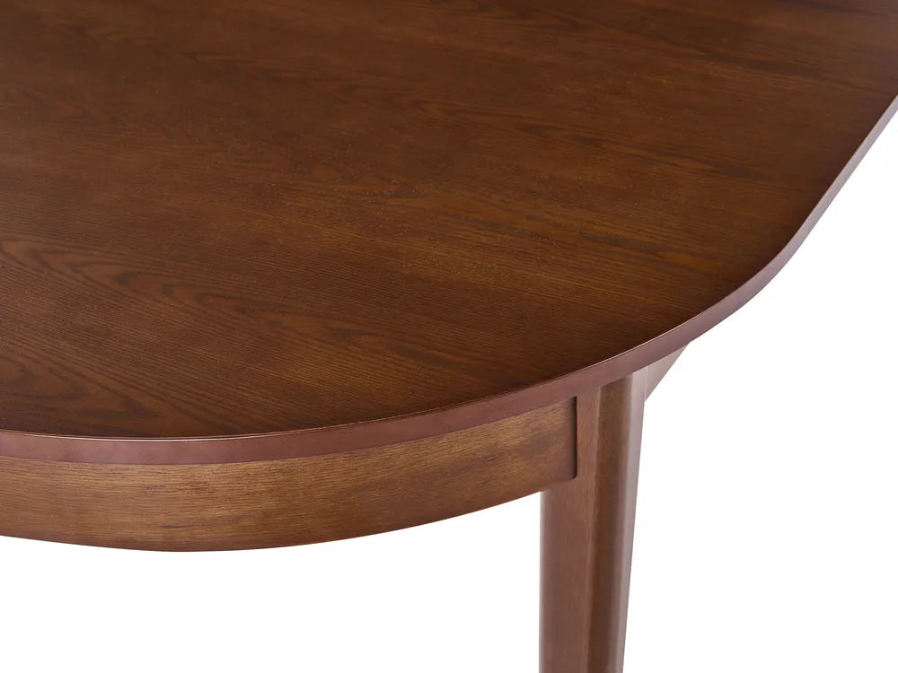 Extending Dining Table Dark Ash Wood 180/220 cm 90 cm Enley