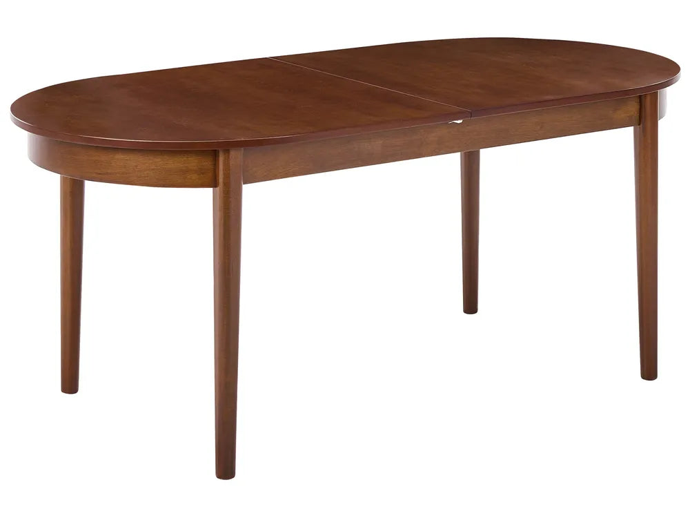 Extending Dining Table Dark Ash Wood 180/220 cm 90 cm Enley