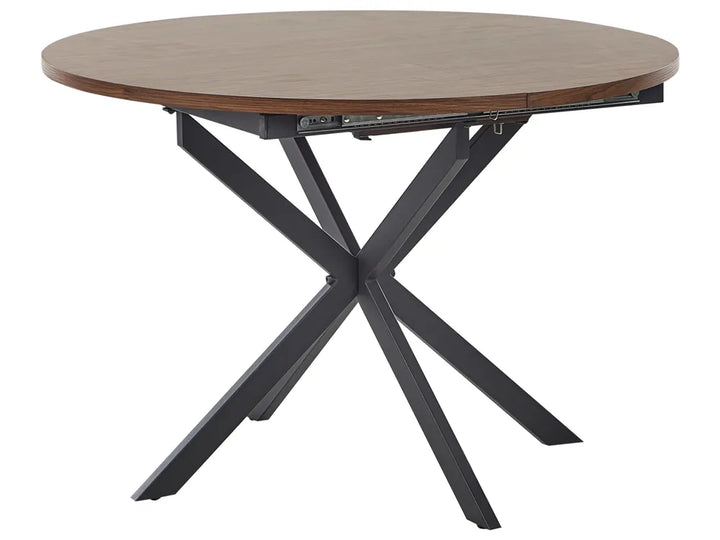 Extending Dining Table Dark Brown 110/140 cm 110 cm Talia