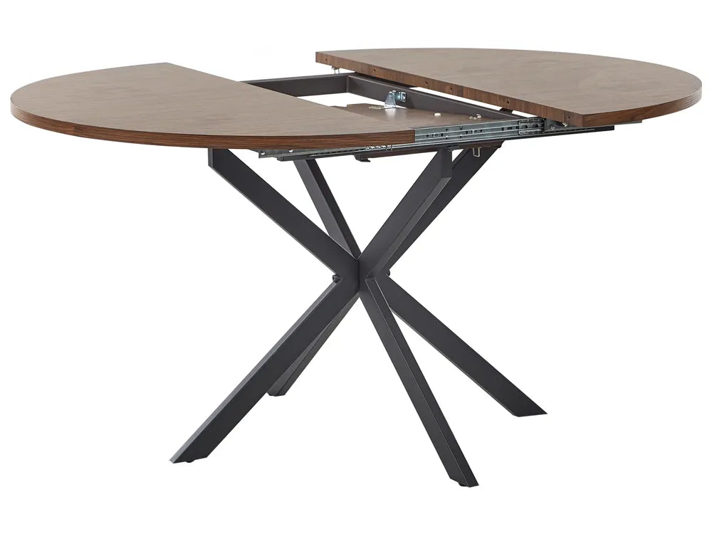 Extending Dining Table Dark Brown 110/140 cm 110 cm Talia