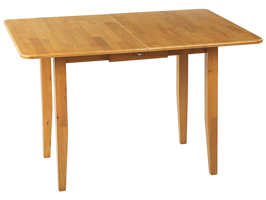 Wooden dining table with a white background