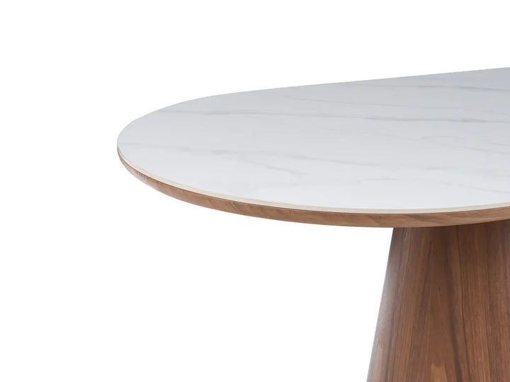 Dining Table Dark Ash Wood 180 cm 90 cm Sacha