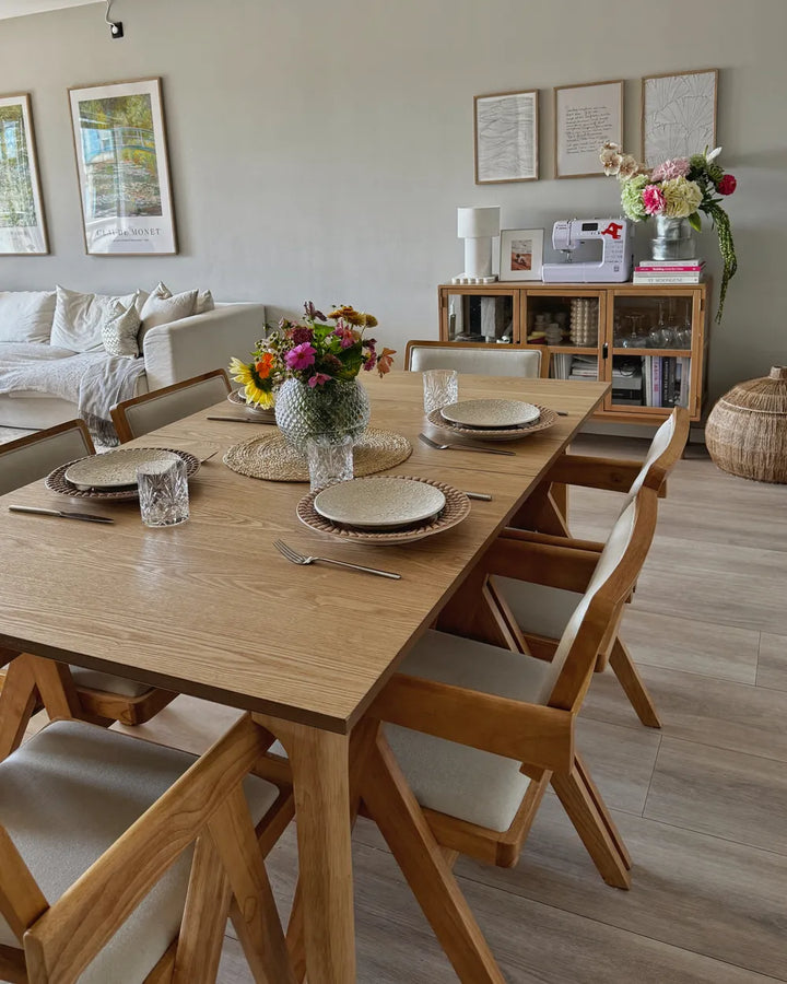 Extending Dining Table Light Ash Wood 160/200 cm 90 cm Landeros