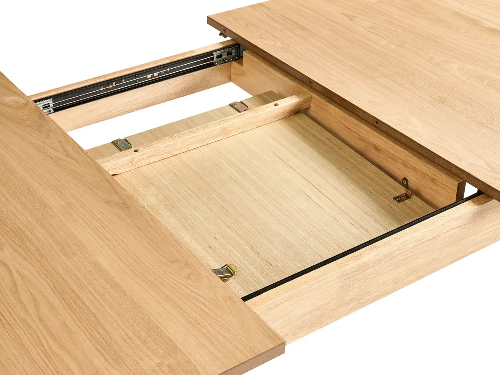Extending Dining Table Light Ash Wood 160/200 cm 90 cm Landeros