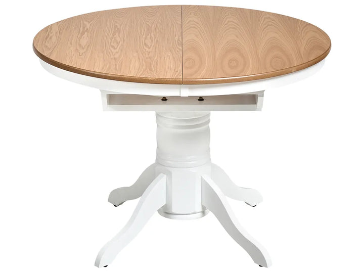 Extending Dining Table Light Ash Wood 106/150 cm 106 cm Wood Fung
