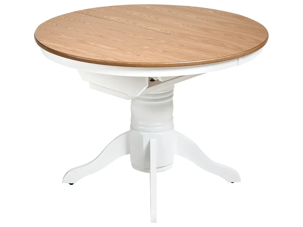 Extending Dining Table Light Ash Wood 106/150 cm 106 cm Wood Fung